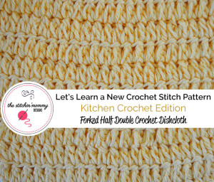 Forked Half Double Crochet Stitch Tutorial and Dishcloth ~ The Stitchin' Mommy