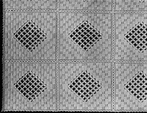 Crossbar Bedspread #616 ~ Free Vintage Crochet