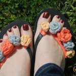 Flower Power Flip Flops ~ Lorene Eppolite - Cre8tion Crochet