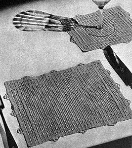 Luncheon Set in Filet ~ Free Vintage Crochet