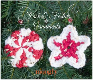 Fast & Festive Crochet Christmas Ornaments by Moogly