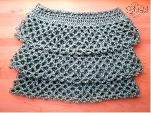 Ruffle Crochet Skirt by Corina Gray for AllFreeCrochet