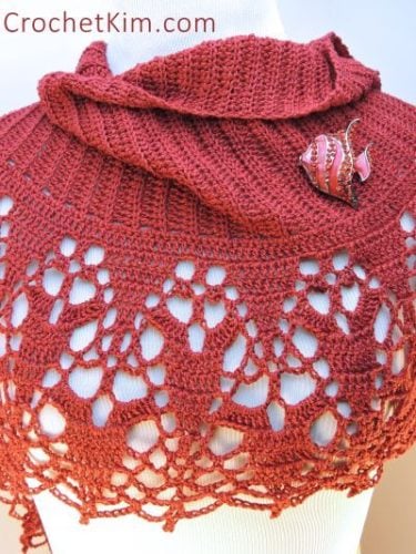 Cinnamon Fling Wrap ~ FREE Crochet Pattern