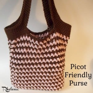Picot Friendly Purse by Rhelena of CrochetN'Crafts