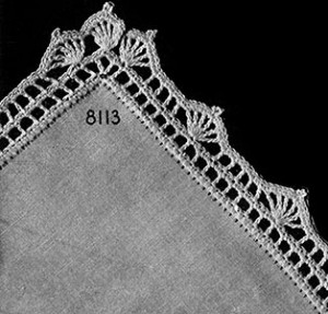 Chequers Edging #8113 by Free Vintage Crochet