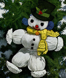 Snowman Ornament by Free Vintage Crochet