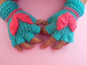 Children Fingerless Gloves by Crochet/Crosia Home