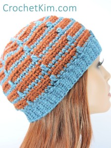 Dashes Beanie by Kim Guzman of CrochetKim