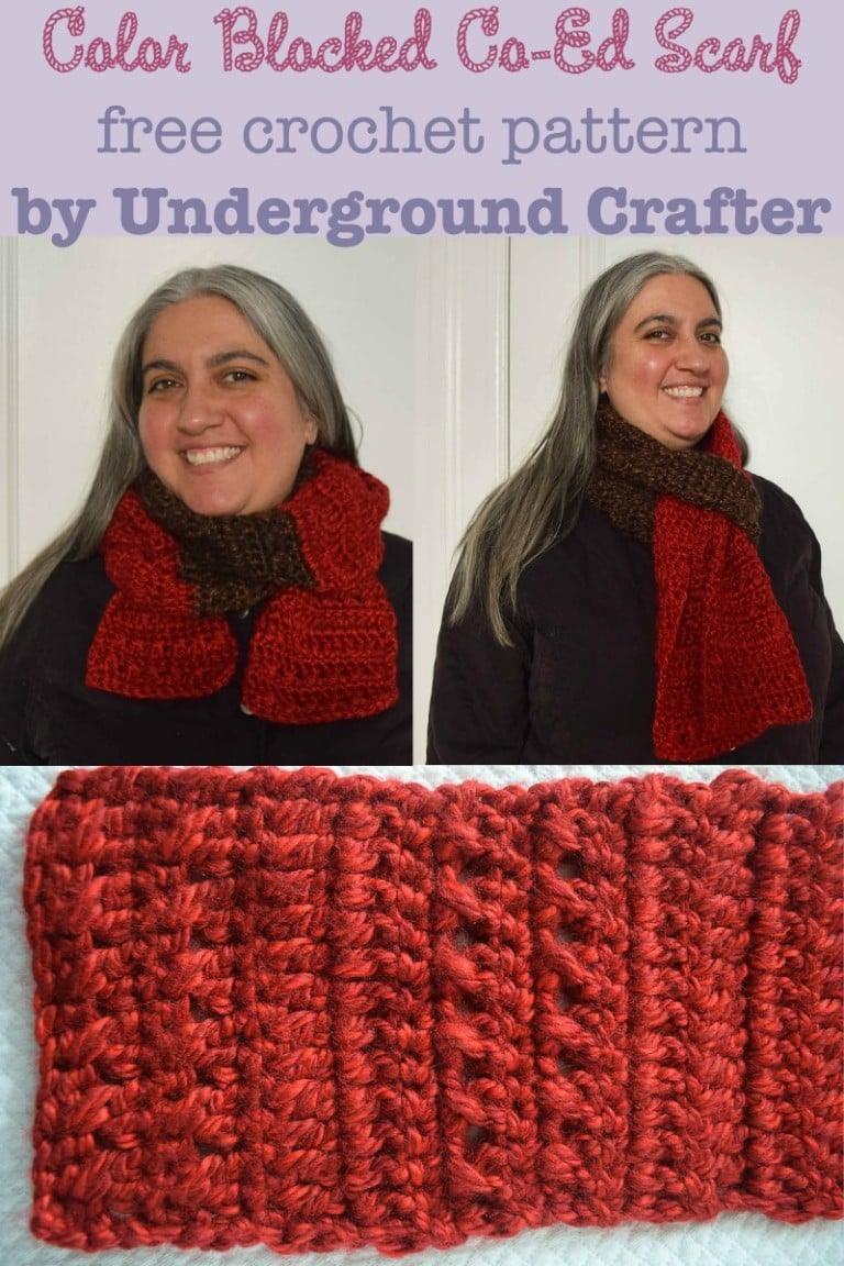 Color Blocked Co-Ed Scarf - Crochet Pattern Bonanza