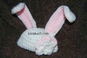 Easter Bunny Ears Baby Hat by Free Crochet Patterns and Designs by LisaAuch