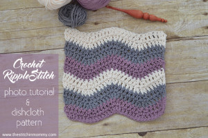 Ripple Stitch Tutorial and Dishcloth by The Stitchin' Mommy