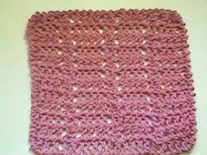 Little Diamonds Dishcloth by Kim Guzman of CrochetKim
