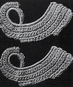 Hieroglyphics Fastener by Free Vintage Crochet
