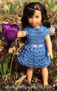 Basic Crochet Sundress for Mini American Girl Doll by ABC Knitting Patterns