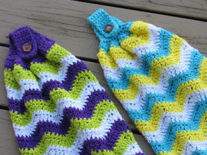 Chevron Kitchen Towel by Crochet Dreamz
