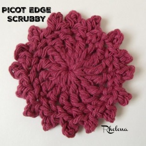 Picot Edge Scrubby by Rhelena of CrochetN'Crafts