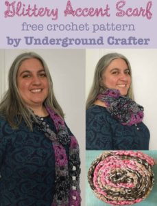 Glittery Accent Scarf by Marie Segares/Underground Crafter