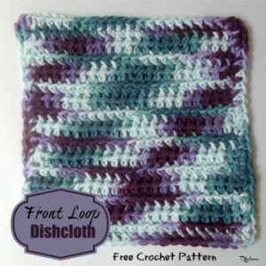 Front Loop Dishcloth by Rhelena of CrochetN'Crafts