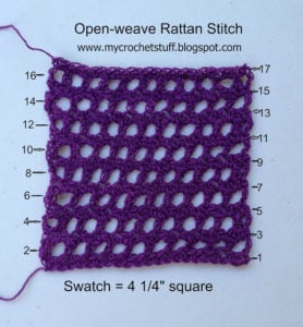 Open Weave Rattan Stitch by Crochet and Other Stuff