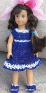 American Girl MINI Doll Bluebonnet Sundress by ABC Knitting Patterns