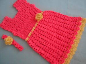 Crosia baby frock on sale design