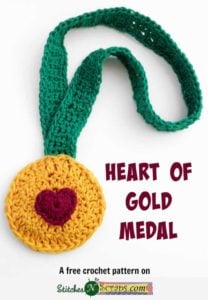 Heart of Gold Medal by Stitches 'N' Scraps