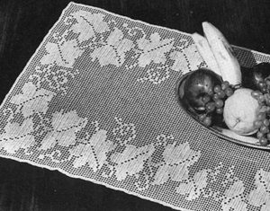 Trailing Vines Runner by Free Vintage Crochet