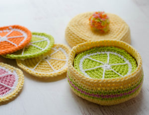 Crochet Citrus Coasters by Crochet 365 Knit Too