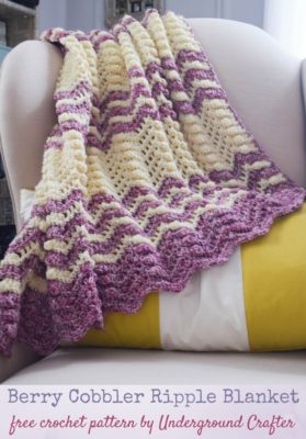 Berry Cobbler Ripple Blanket by Underground Crafter