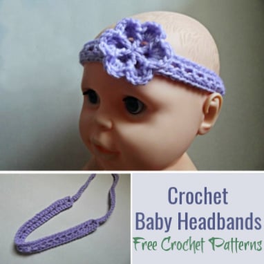 Free pattern for online baby headbands with flowers