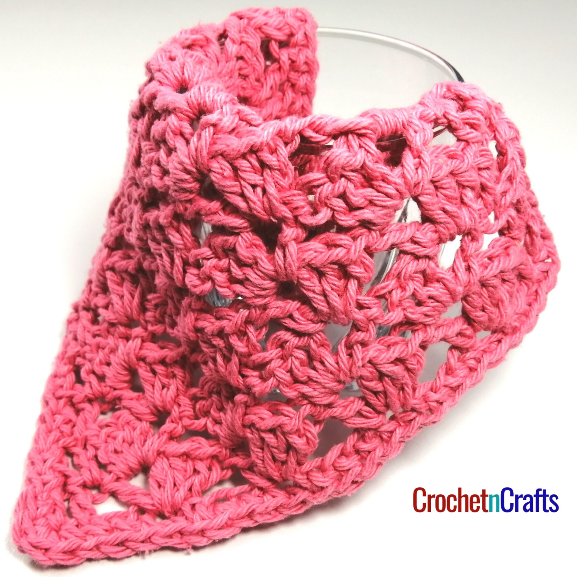 Offset Shell Quick Crochet Dishcloth - Crochet Pattern Bonanza