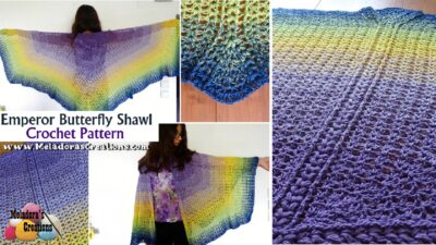 Emperor Butterfly Shawl by Candy Lifshes from Meladora's Creations