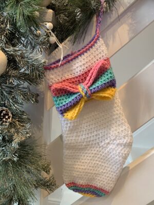 2020 Rainbow Christmas Stocking by Hookfully.