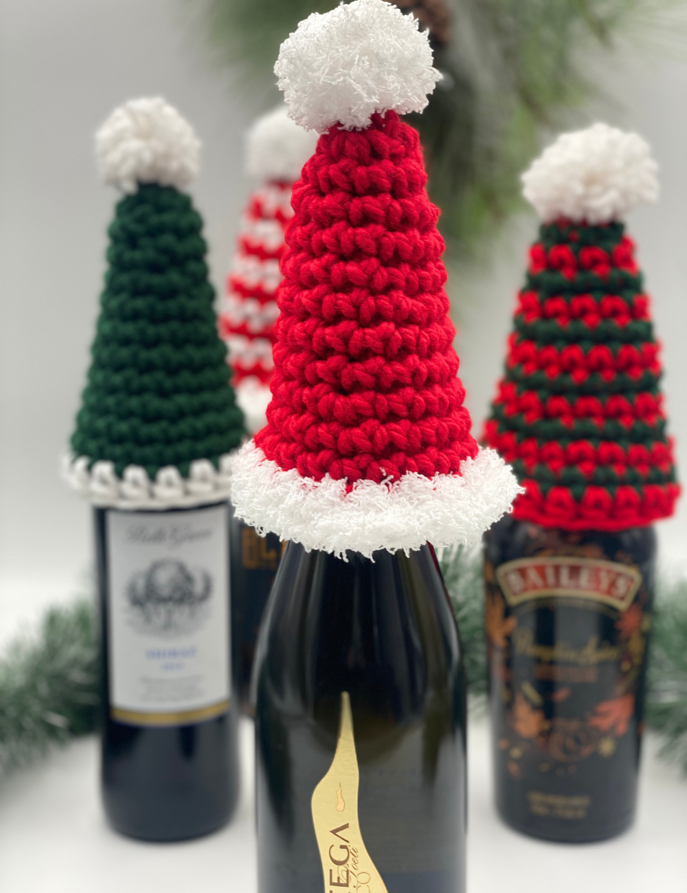 Holiday Wine Bottle Hat Crochet Pattern Bonanza