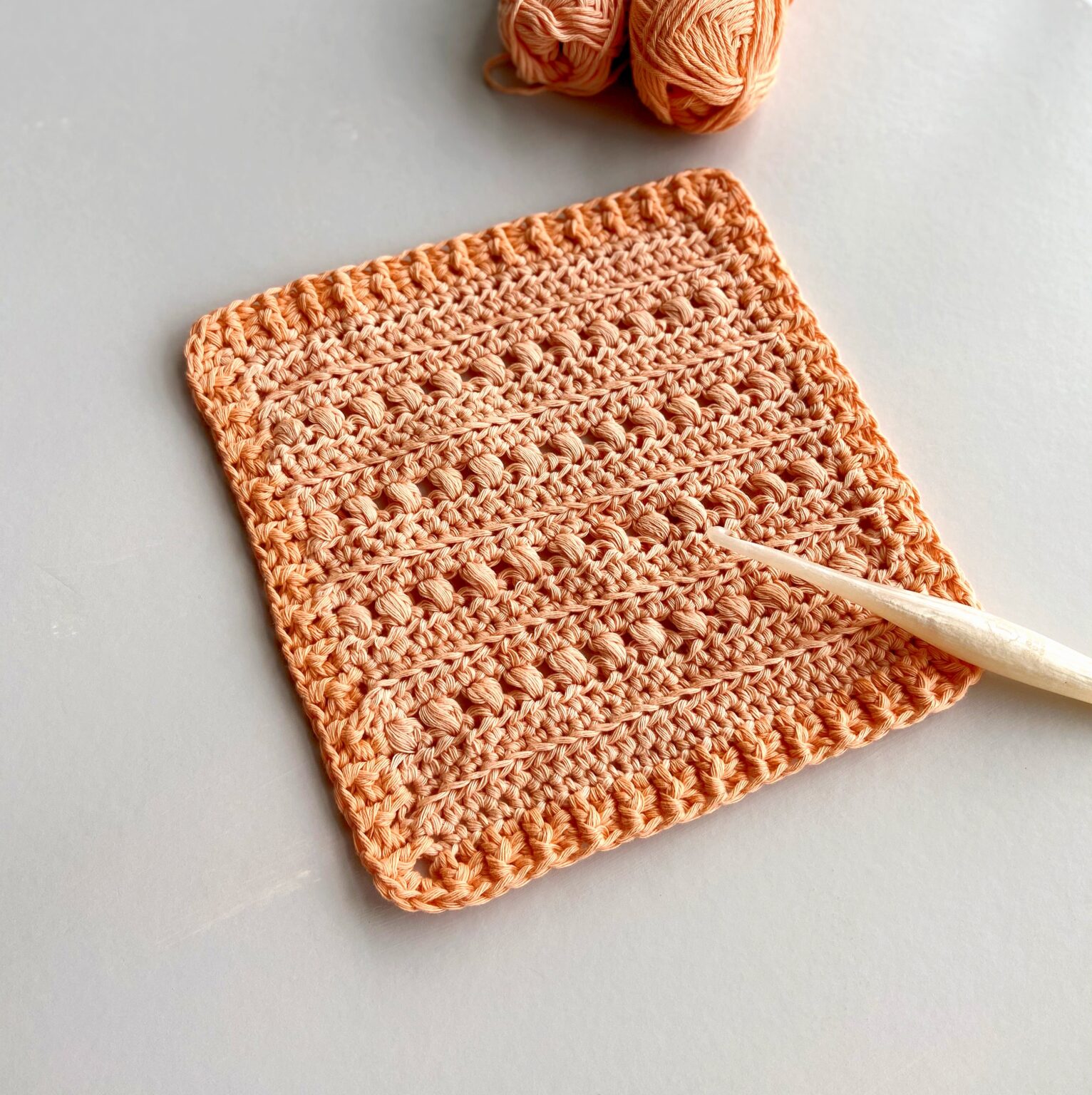 Cross Puff Stitch Crochet Square - Crochet Pattern Bonanza