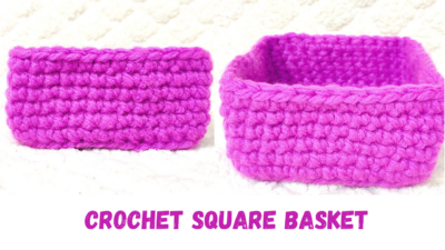 Crochet Square Basket by rajiscrafthobby.