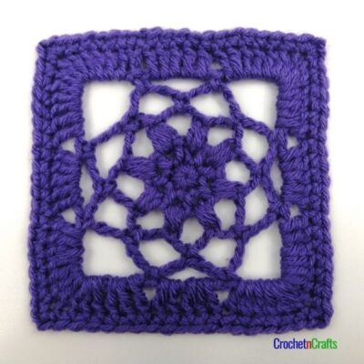 5.25" Crochet Lace Square Pattern by CrochetnCrafts