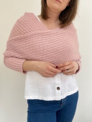 Eleanor Sweater Scarf by Hannah Cross from HanJan Crochet.