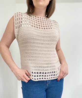 Eyelet Lace Tee by Hannah Cross from HanJan Crochet