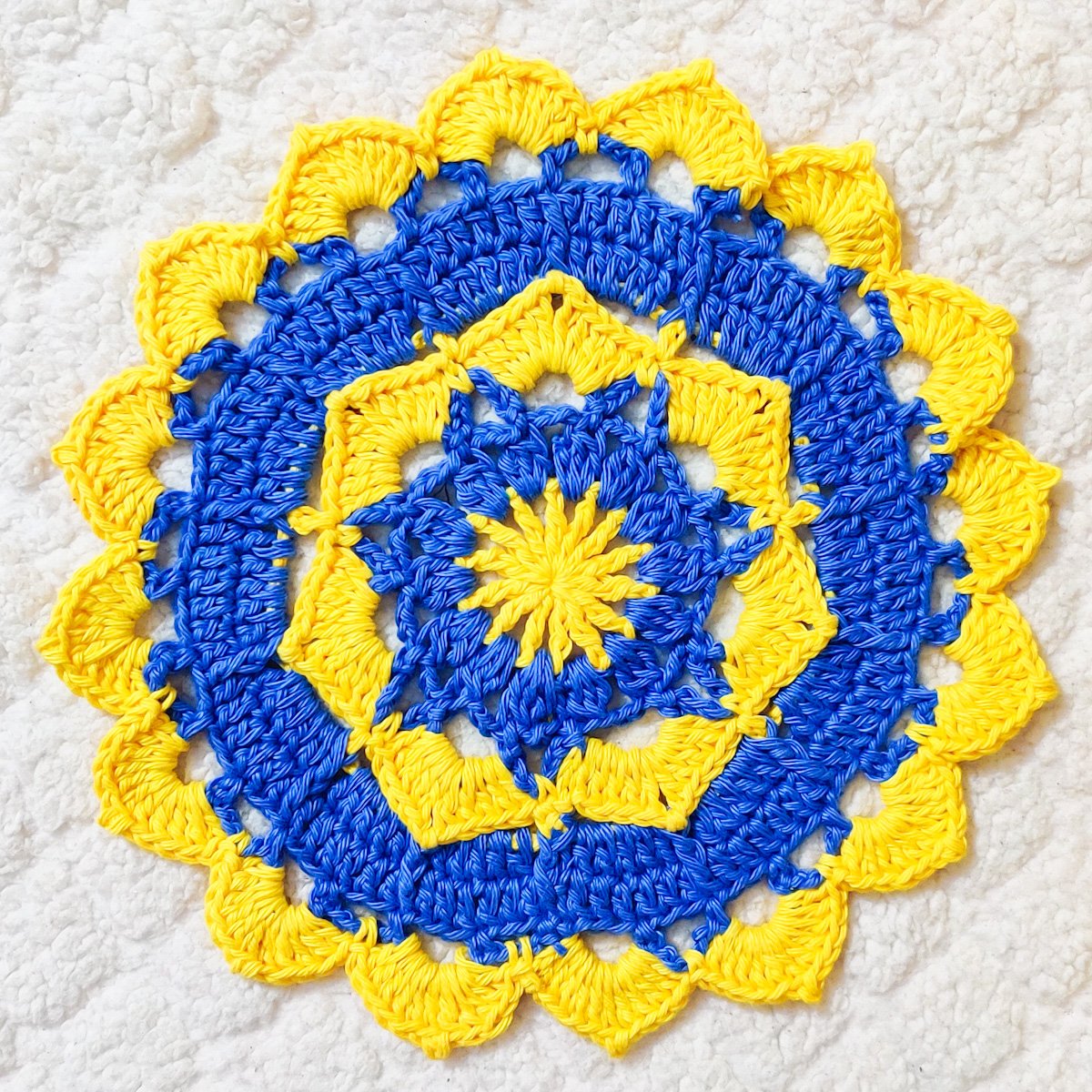 Blooming Flower Crochet Doily Crochet Pattern Bonanza