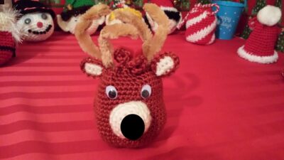 Reindeer Gift Bag by Lisa Ferrel/My Fingers Fly