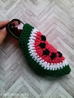 Watermelon Slice Sunglass Pouch by Alexandra of EyeLoveKnots.