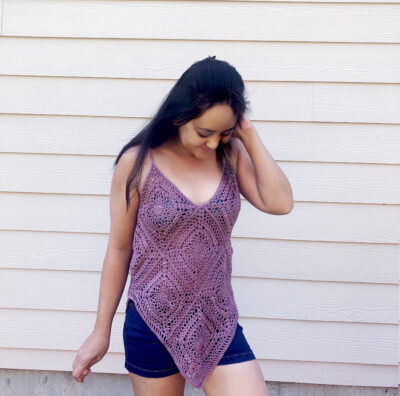 Granny Squares Beach Top by The Knotty Lace.
