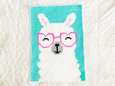 c2c Llama by Melissa Hassler from Lovable Loops.