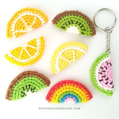 Fruit Slices Keychains by Raffaella Tassoni from RaffamusaDesigns.