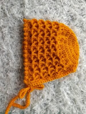 Textured Baby Bonnet by Toyslab Creations.