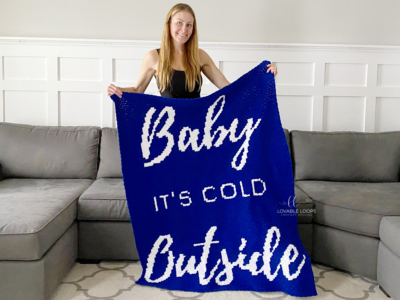 c2c Winter Blanket by Melissa Hassler from Lovable Loops.