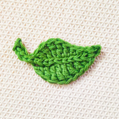 How To Crochet A Leaf Applique Quick and Easy Crochet Pattern by rajiscrafthobby.