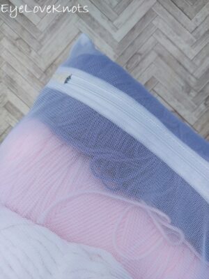 How to Wash a Skein of Yarn Before Using by Alexandra of EyeLoveKnots.