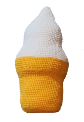 Ice Cream Cone Pillow by Lisa Ferrel/My Fingers Fly.